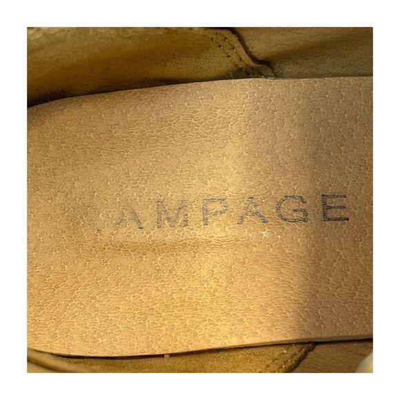 Rampage Tesla Women's Tan Stacked Cuban Heel Perforated Ankle Bootie Size US 10M - Picture 7 of 8